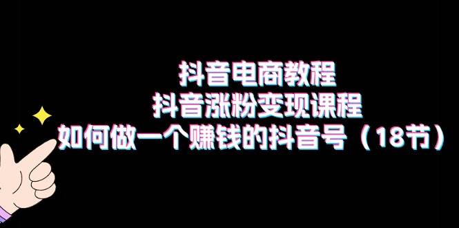 （11436期）抖音电商教程：抖音涨粉变现课程：如何做一个赚钱的抖音号（18节）-千寻创业网