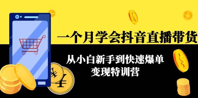 一个月学会抖音直播带货：从小白新手到快速爆单变现特训营(63节课)-千寻创业网