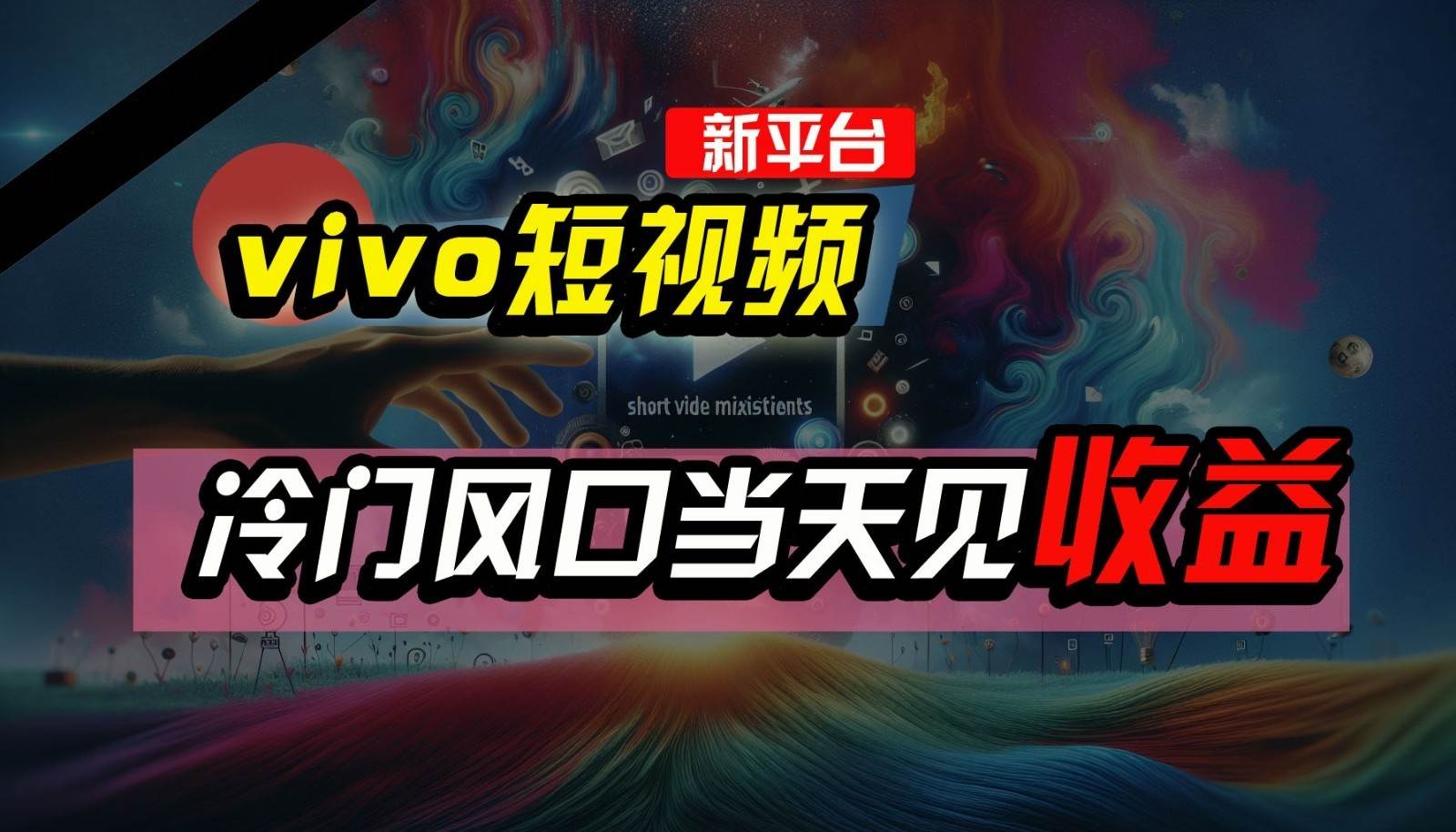 全新平台vivo短视频，新风口AI混剪无脑搬运，冷门风口当天见收益，7天撸了2300+了-千寻创业网