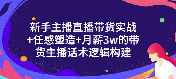 新手主播直播带货实战+信任感塑造+月薪3w的带货主播话术逻辑构建-千寻创业网