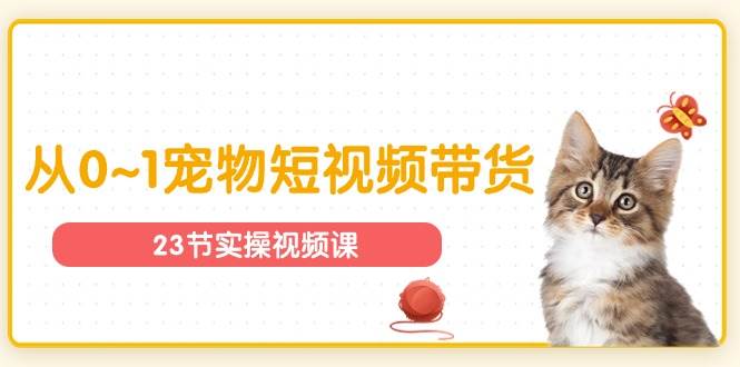 宠物行业从0~1宠物短视频带货实操课（23节课）-千寻创业网