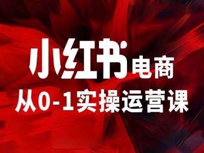 小红书电商从0-1实操运营课，让你从小白到精英-千寻创业网