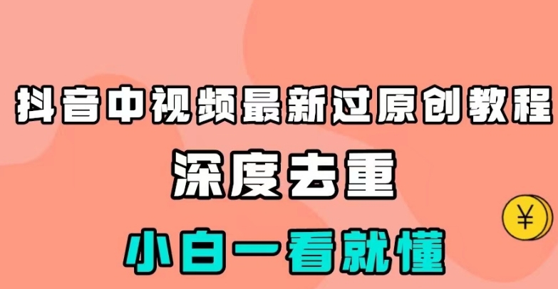 抖音中视频最新过原创教程，深度去重，小白一看就懂【揭秘】-千寻创业网