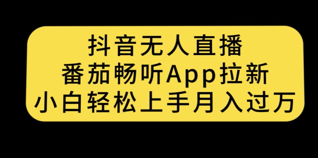抖音无人直播，番茄畅听APP拉新，小白轻松上手月入过万-千寻创业网