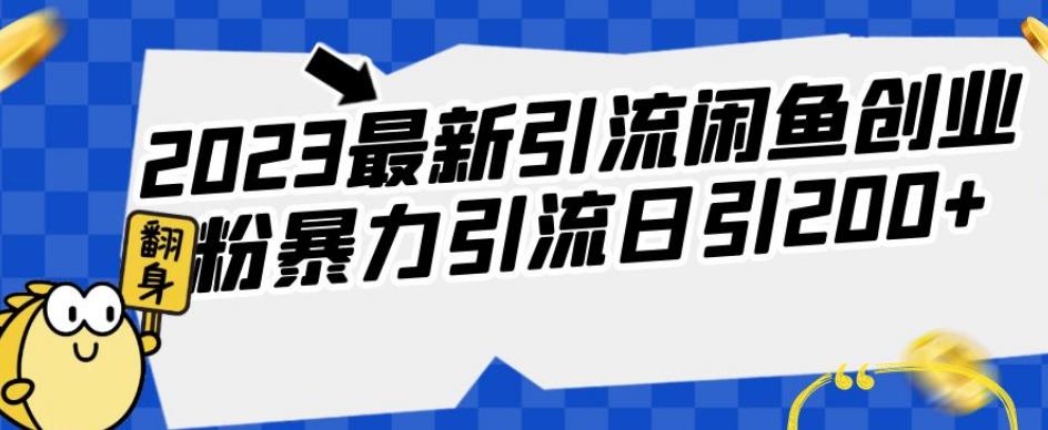 2023最新引流闲鱼创业粉暴力引流日引200+【揭秘】-千寻创业网