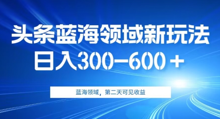 AI头条野路子蓝海领域新玩法2.0，日入300-600＋，附保姆级教程【揭秘】-千寻创业网