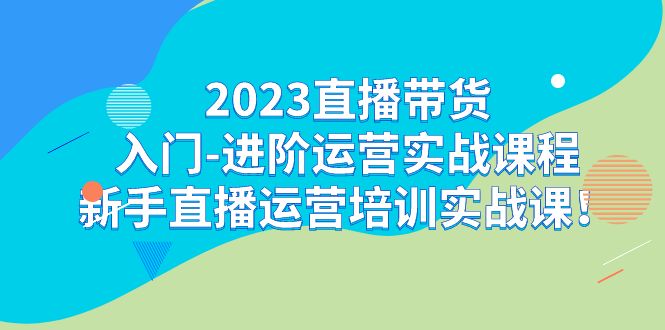 2023直播带货入门-进阶运营实战课程：新手直播运营培训实战课-千寻创业网