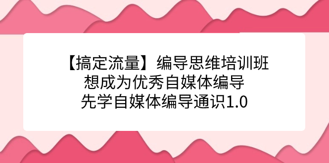 【搞定流量】编导思维培训班，想成为优秀自媒体编导先学自媒体编导通识1.0-千寻创业网