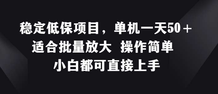 稳定低保项目，单机一天50+适合批量放大 操作简单 小白都可直接上手【揭秘】-千寻创业网