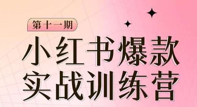 小红书博主爆款训练营第11期，手把手教你从0-1做小红书，从定位到起号到变现-千寻创业网
