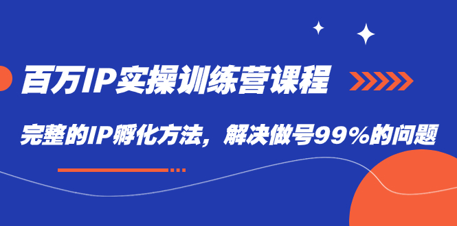 百万IP实战训练营课程，完整的IP孵化方法，解决做号99%的问题-千寻创业网