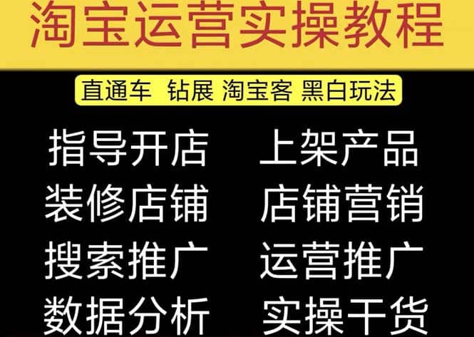 2023淘宝开店教程0基础到高级全套视频网店电商运营培训教学课程（2月更新）-千寻创业网