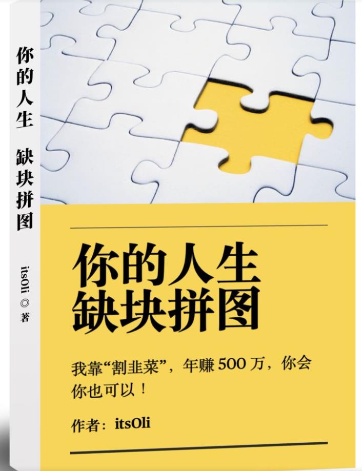 某高赞电子书《你的人生，缺块拼图——我靠“割韭菜”，年赚500万，你会你也可以》-千寻创业网