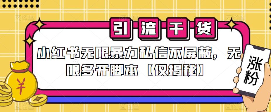 小红书无限暴力私信不屏蔽，无限多开脚本【仅揭秘】-千寻创业网