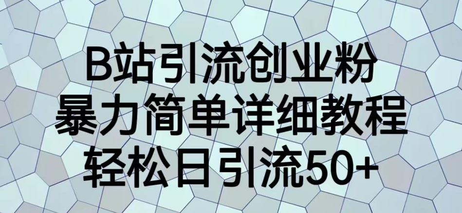 B站引流创业粉，暴力简单详细教程，轻松日引流50+【揭秘】-千寻创业网