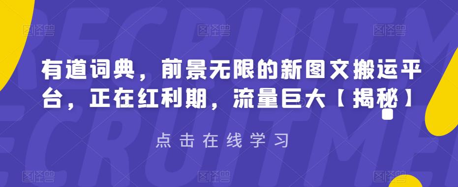 有道词典，前景无限的新图文搬运平台，正在红利期，流量巨大【揭秘】-千寻创业网