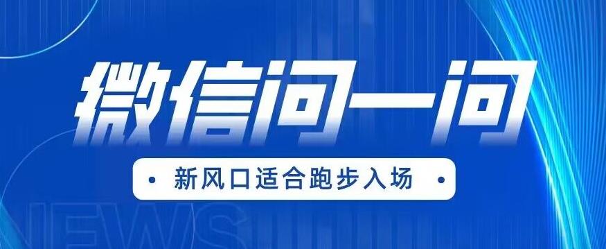 全网首发微信问一问新风口变现项目（价值1999元）【揭秘】-千寻创业网