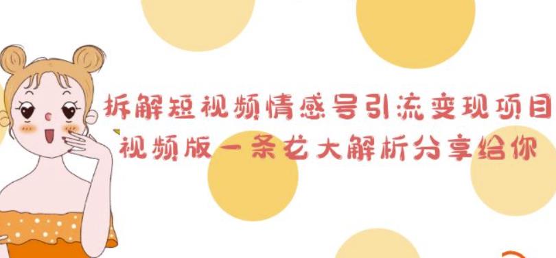 拆解短视频情感号引流变现项目，视频版一条龙大解析分享给你-千寻创业网