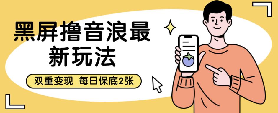 黑屏撸音浪最新玩法，双重变现，每日保底2张【揭秘】-千寻创业网