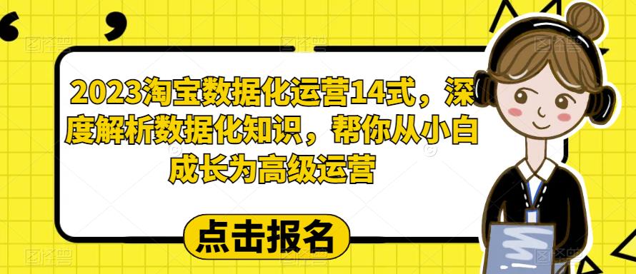 2023淘宝数据化运营14式，深度解析数据化知识，帮你从小白成长为高级运营-千寻创业网