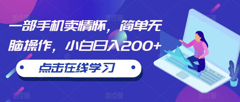 一部手机卖情怀，简单无脑操作，小白日入200+【揭秘】-千寻创业网