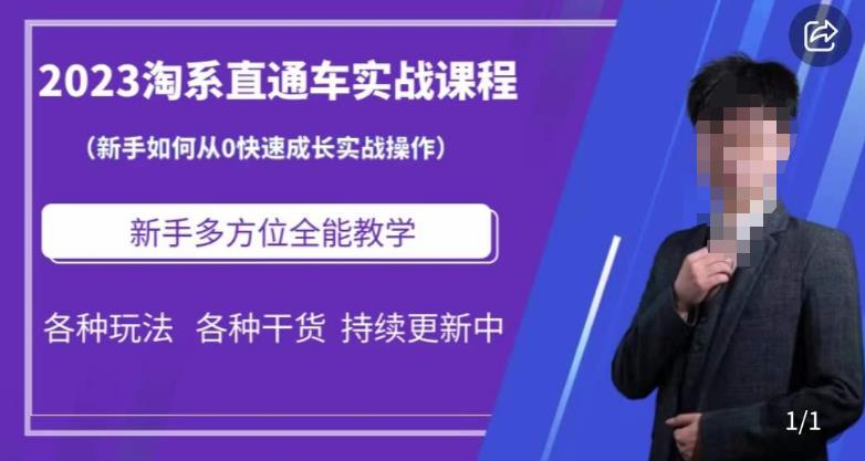 2023淘系直通车保姆式运营讲解，新手如何从0快速成长实战操作，新手多方位全能教学-千寻创业网