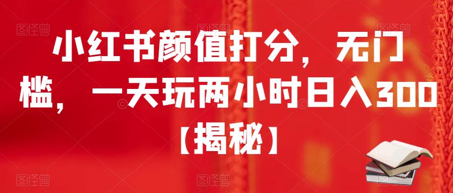 小红书颜值打分，无门槛，一天玩两小时日入300+【揭秘】-千寻创业网