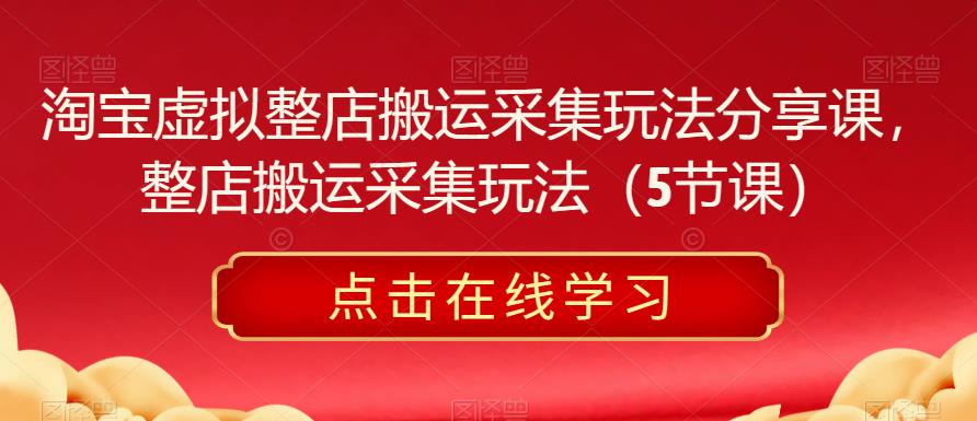 淘宝虚拟整店搬运采集玩法分享课，整店搬运采集玩法（5节课）-千寻创业网