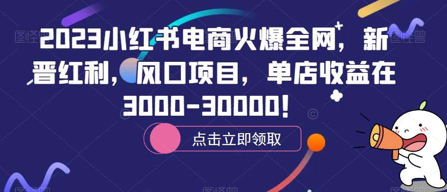 2023小红书电商火爆全网，新晋红利，风口项目，单店收益在3000-30000！-千寻创业网