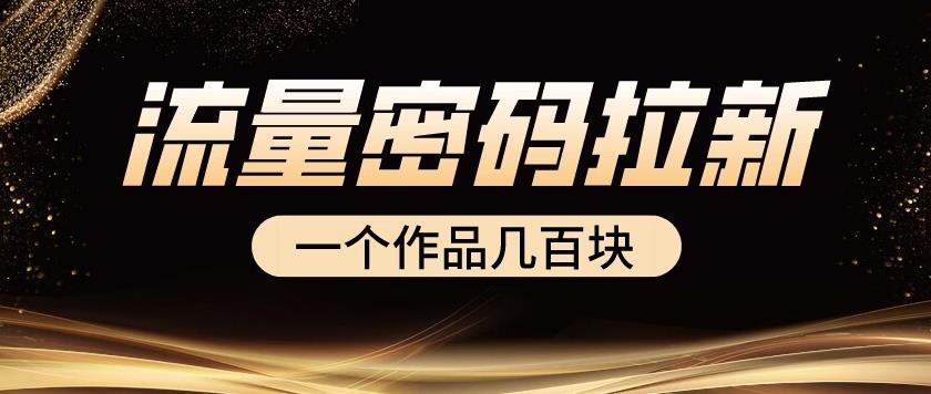 流量密码拉新项目， 一个作品几百块-千寻创业网