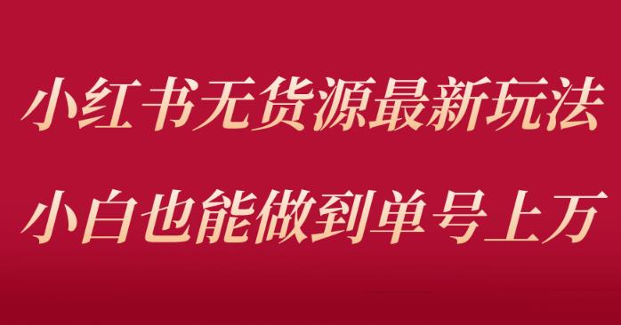 小红书无货源最新螺旋起号玩法，电商小白也能做到单号上万（价值3980元）-千寻创业网