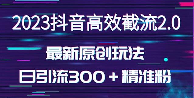 日引300＋创业粉，独家抖音高效截流2.0玩法（价值1280）-千寻创业网