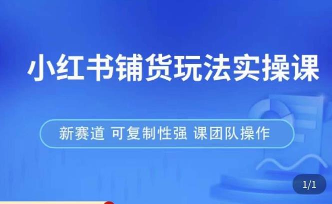 小红书铺货玩法实操课，流量大，竞争小，非常好做，新赛道，可复制性强，可团队操作-千寻创业网