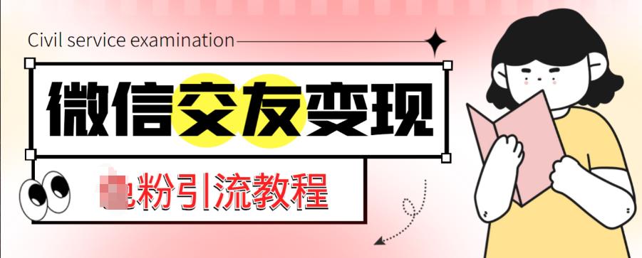 微信交友变现项目，吸引全网LSP男粉精准变现，小白也能轻松上手，日入500+-千寻创业网