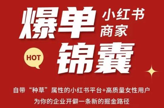 无畏·小红书商家爆单锦囊，掌握小红书各大规则，快速精准抢占行业和市场-千寻创业网