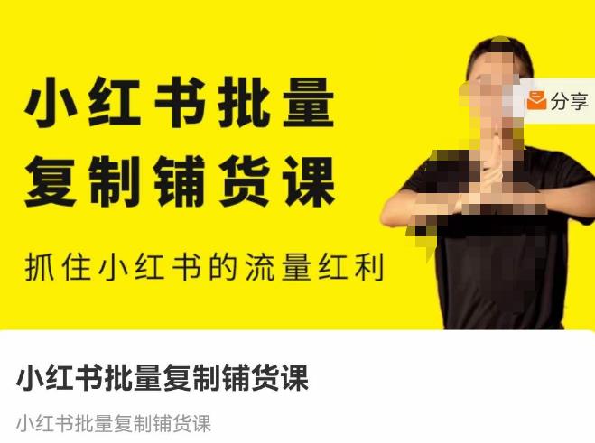 张宾·小红书批量复制铺货课，抓住小红书的流量红利 （更新2023年2月）-千寻创业网