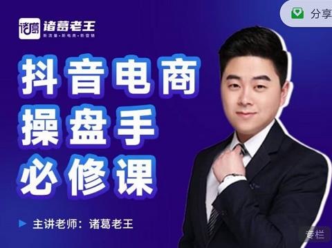 诸葛老王-抖音电商操盘手必修课：顶层设计，​起号破局，爆款运营，数据分析-千寻创业网