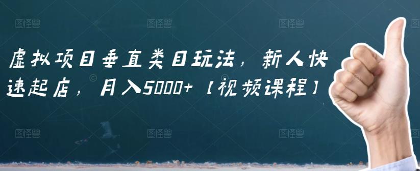 虚拟项目垂直类目玩法，新人快速起店，月入5000+【视频课程】-千寻创业网