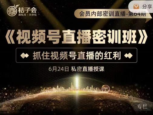 《视频号直播密训班》，抓住视频号直播的红利 价值12800-千寻创业网