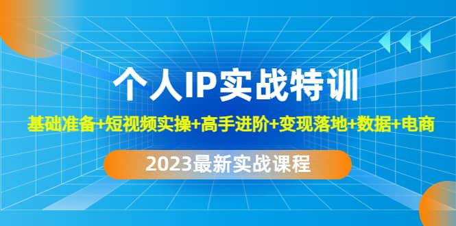 2023个人IP实战特训：基础准备+短视频实操+高手进阶+变现落地+数据+电商-千寻创业网