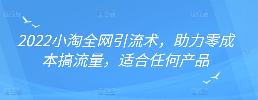 2022年小淘全网引流术，助力零成本搞流量，适合任何产品-千寻创业网
