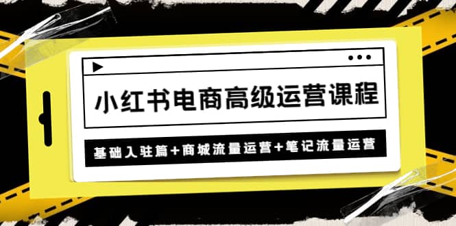 小红书电商高级运营课程：基础入驻篇+商城流量运营+笔记流量运营-千寻创业网
