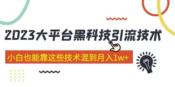 价值4899的2023大平台黑科技引流技术 29节课-千寻创业网