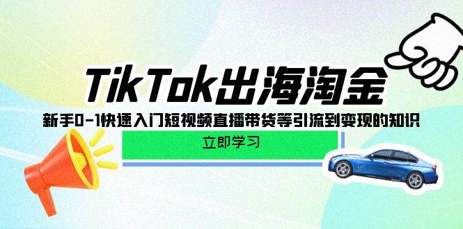 （10035期）TikTok-出海淘金，新手0-1快速入门短视频直播带货等引流到变现的知识-千寻创业网