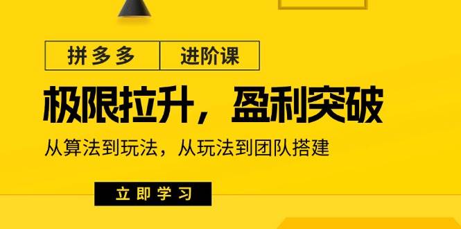 （11435期）拼多多·进阶课：极限拉升/盈利突破：从算法到玩法 从玩法到团队搭建-18节-千寻创业网