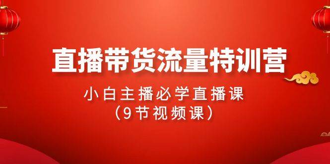 （9592期）2024直播带货流量特训营，小白主播必学直播课（9节视频课）-千寻创业网
