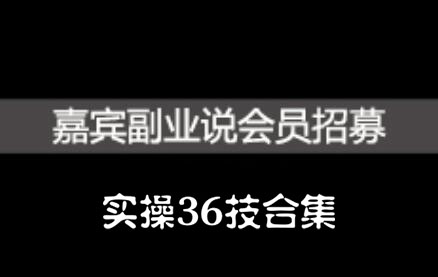 嘉宾副业说实操36技合集，价值1380元-千寻创业网