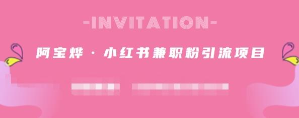 阿宝烨·小红书兼职粉引流项目，流量大，引流效果好【视频课程】-千寻创业网