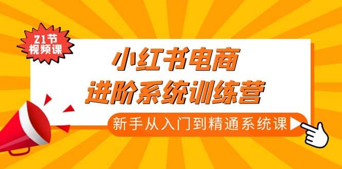 小红书电商进阶系统训练营：新手从入门到精通系统课（21节视频课）-千寻创业网