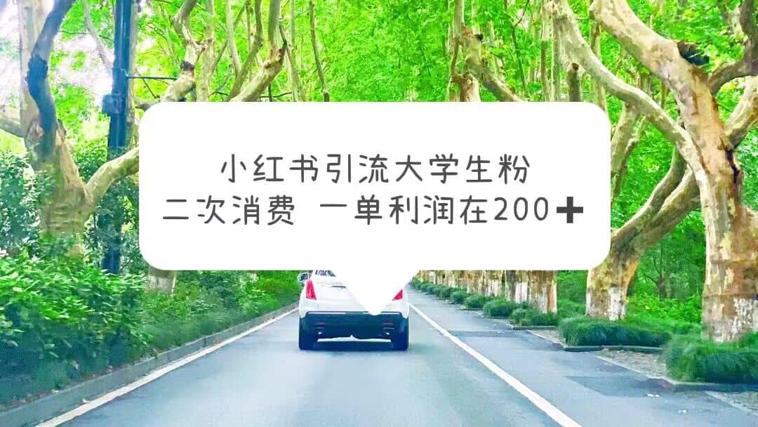 小红书引流大学生粉，变现项目，一单利润在200+（教程+资源）-千寻创业网